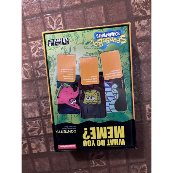 What Do You Meme? SpongeBob SquarePants Nickelodeon Edition Card Game 80 Cards - Picture 2 of 3
